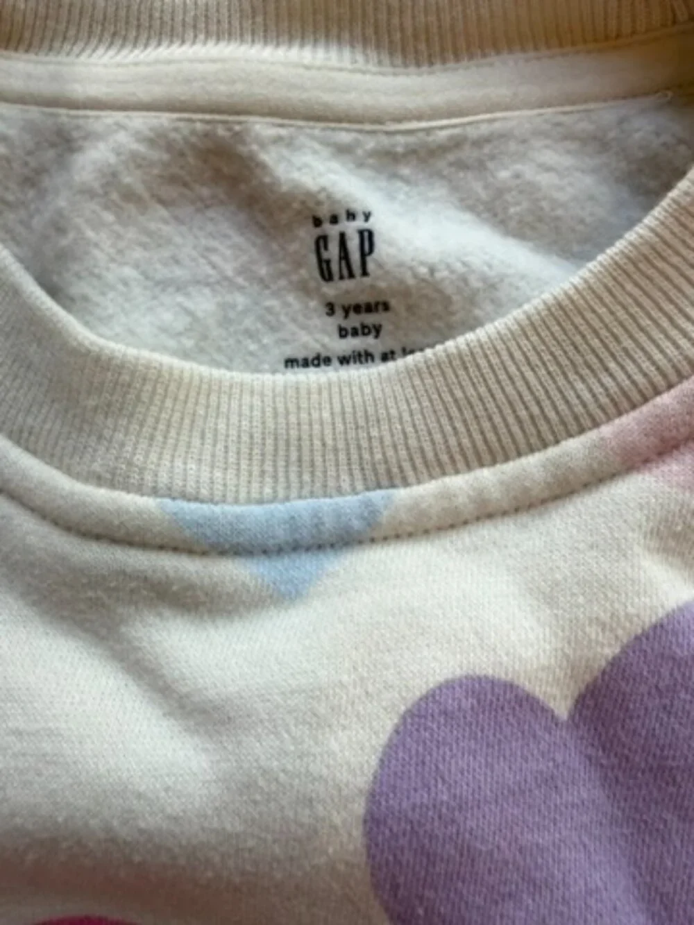 Baby Gap Heart Print Sweatshirt – Multicolor Hearts
